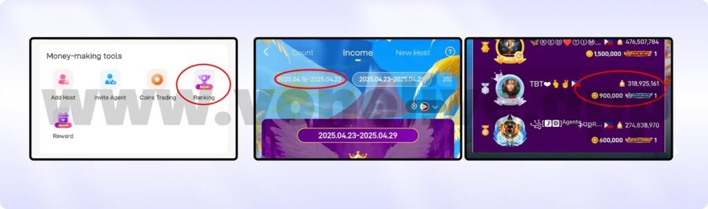 How to Check Agent Ranking on Vone Live