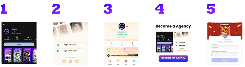 Vone Live agent registration tutorial